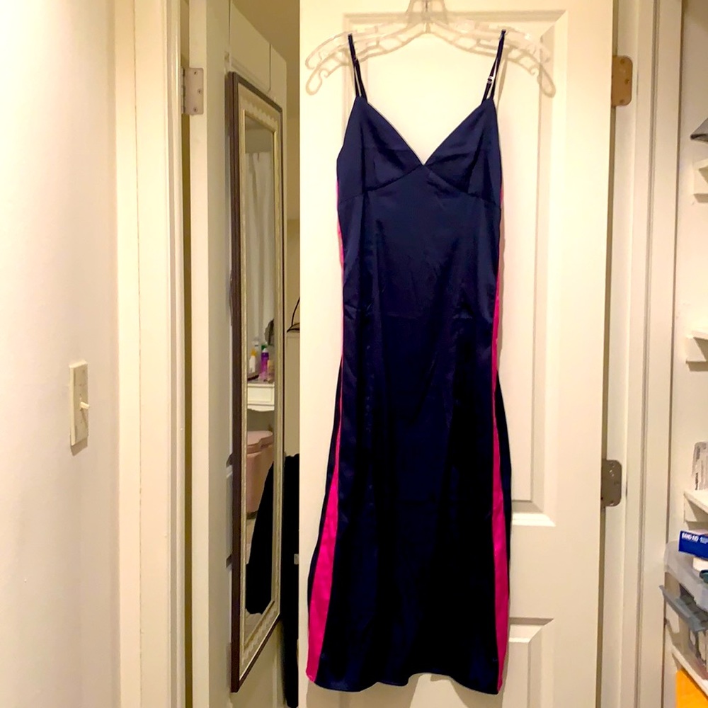 Honey Punch Navy slip dress